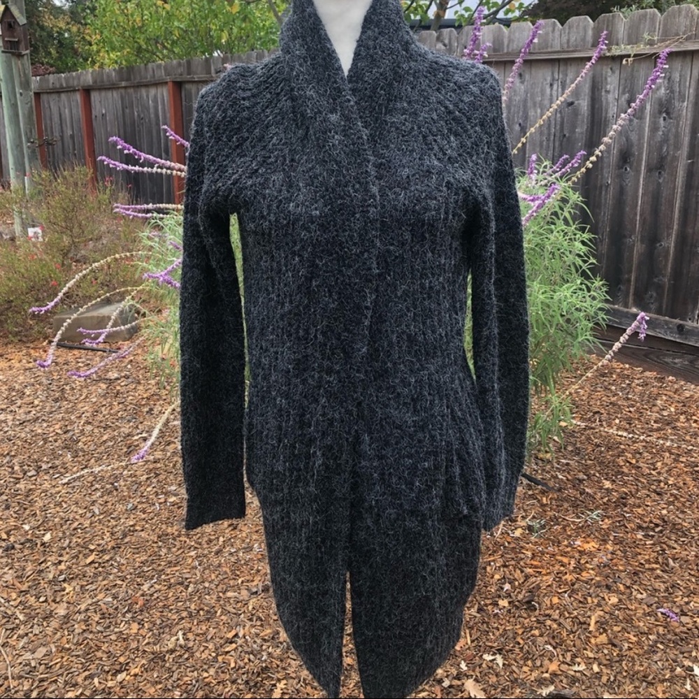 Vici Gray Open Long Sweater - Size Small